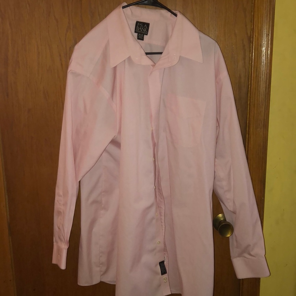 Jos A Bank pink dress shirt